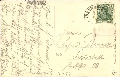 Ak Rot an der Rot in Württemberg, Rathaus, evangelische Schule