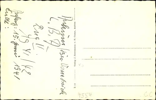 Ak Ankum in Niedersachsen, Teilansicht, Kirche