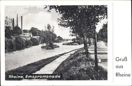 Ak Rheine in Westfalen, Emspromenade