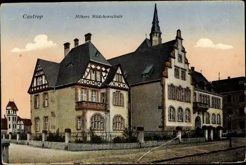 Ak Castrop Rauxel im Ruhrgebiet, Höhere Mädchenschule