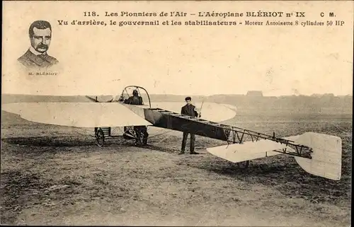 Ak Die Pioniere der Luft, das Bleriot-Flugzeug Nr. IX