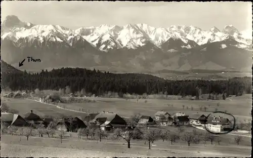 Ak Brenzikofen Kanton Bern Schweiz, Panorama, Thurn