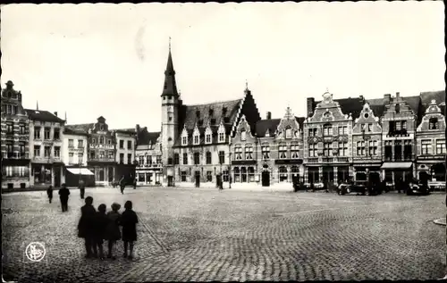 Ak Dendermonde Termonde Ostflandern, Marktplatz