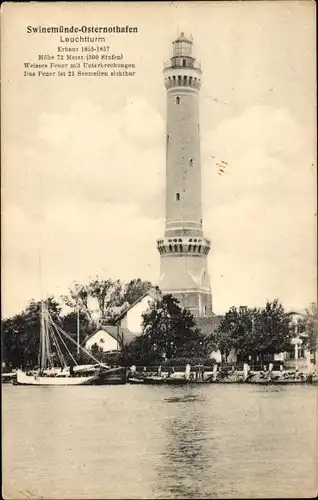 Ak Chorzelin Osternothafen Świnoujście Swinemünde Pommern, Leuchtturm