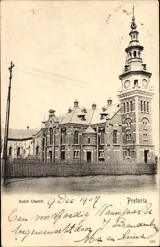 Ak Pretoria Südafrika, Niederländische Kirche