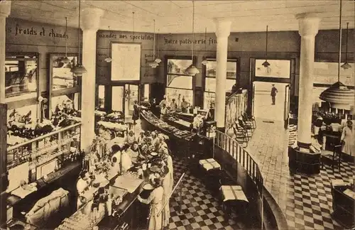 Ak Bruxelles Brüssel, Exposition Universelle 1935, Patisserie Rahier, Avenue de Bouchout, interieure