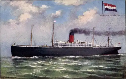 Künstler Ak Dampfer SS Minnetonka, Atlantic Transport Line