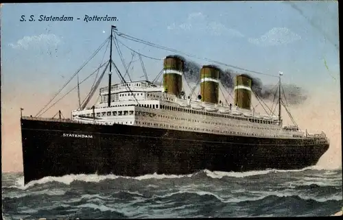 Ak Dampfer SS Statendam, Holland America Line HAL