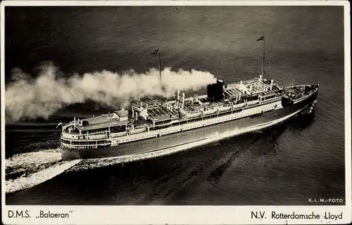 Ak Passagierschiff, DMS Baloeran, Koninklijke Rotterdamsche Lloyd