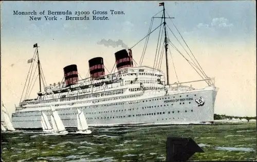 Ak Dampfer Monarch of Bermuda, Furness, Withy & Co.