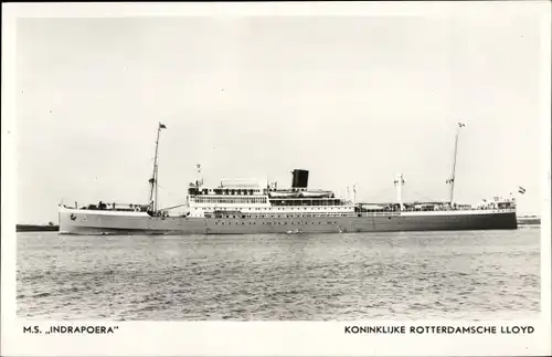 Ak Dampfschiff MS Indrapoera, Koninklijke Rotterdamsche Lloyd, KRL