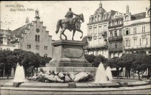 Ak Landau in der Pfalz, Max-Joseph-Platz