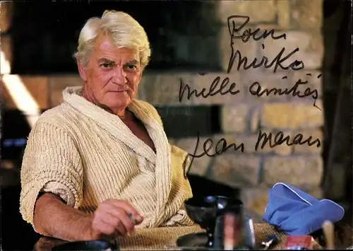 Ak Schauspieler Jean Marais, Portrait, Autogramm