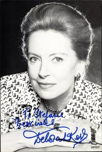 Ak Schauspielerin Deborah Kerr, Portrait, Autogramm