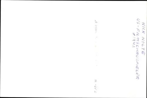 Ak Schauspieler Nick Nolte, Portrait, Autogramm