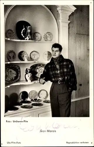 Ak Schauspieler Jean Marais, Portrait, Autogramm