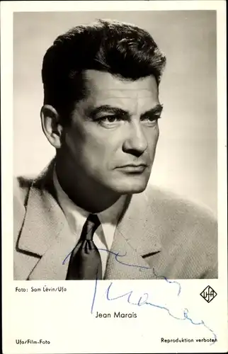 Ak Schauspieler Jean Marais, Portrait, Autogramm