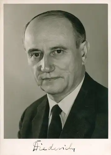 Ak Politiker Georg Diederichs, Portrait, Autogramm