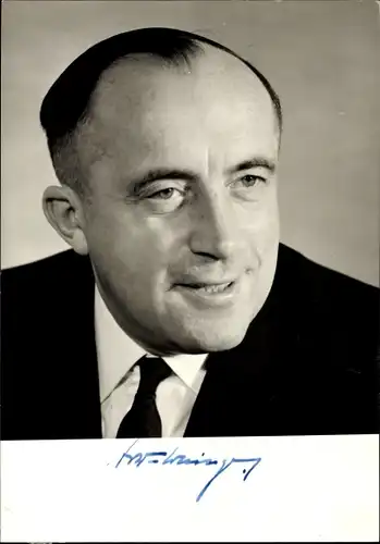Ak Werner Dollinger, CSU, Politiker, Portrait, Autogramm