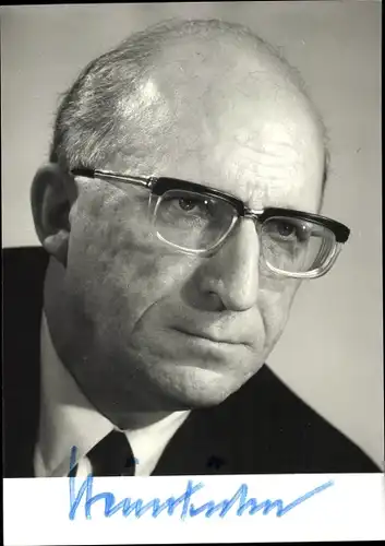 Ak Heinz Kühn, Politiker, Portrait, Autogramm