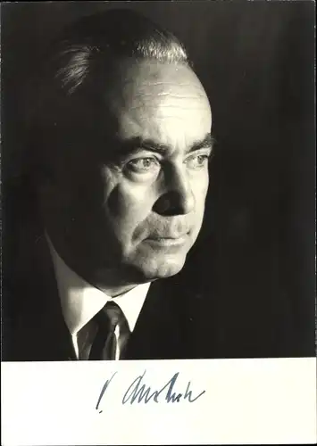 Ak Bruno Heck, Politiker, Portrait, Autogramm