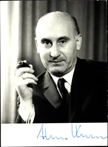 Ak Hans Katzer, CDU, Politiker, Portrait, Autogramm