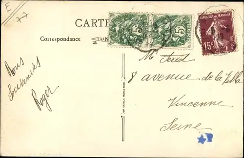 Ak Fresnes sur Marne, La Mairie