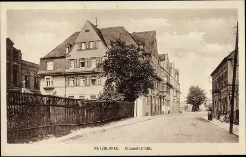 Ak Netzschkau im Vogtland, Elisabethstraße, Wohnhäuser