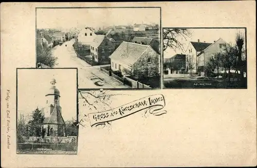 Ak Kotzschbar Zwenkau in Sachsen, Kirche, Alte und neue Schule