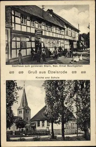 Ak Etzelsrode Bleicherode am Harz, Gasthaus zum goldenen Stern