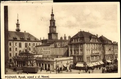 Ak Poznań Posen, Straßenpartie, Markt