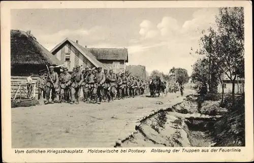 Ak Moldsewitsche Weißrussland, Ablösung der Truppen aus der Feuerlinie, I WK