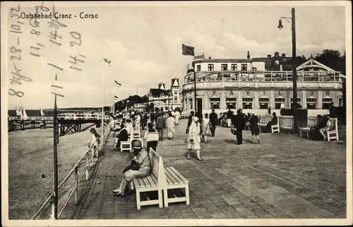 Ak Selenogradsk Ostseebad Cranz Ostpreußen, Corso, Strandpromenade