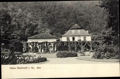 Ak Nachrodt Wiblingwerde Märkischer Kreis, Blick auf Haus Nachrodt