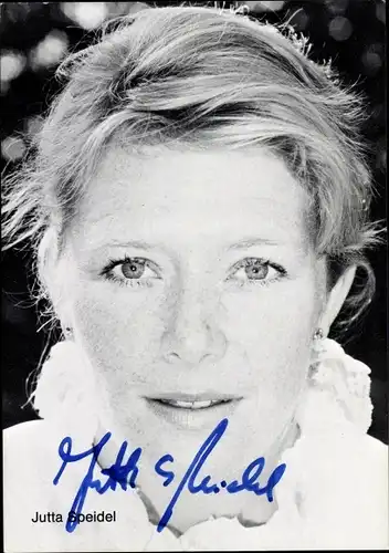 Ak Schauspielerin Jutta Speidel, Portrait, Autogramm