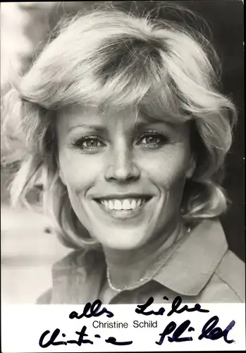 Ak Schauspielerin Christine Schild, Portrait, Autogramm