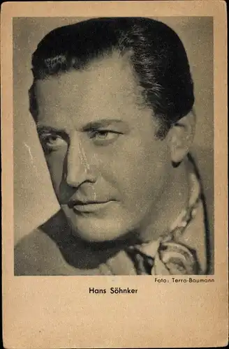 Ak Schauspieler Hans Söhnker, Portrait