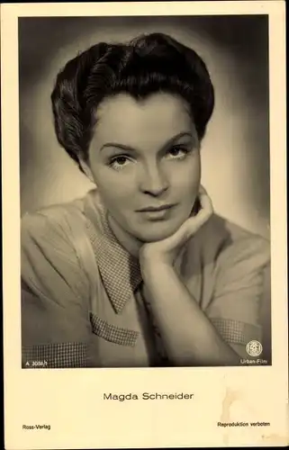 Ak Schauspielerin Magda Schneider, Portrait, Ross Verlag A 3088/1
