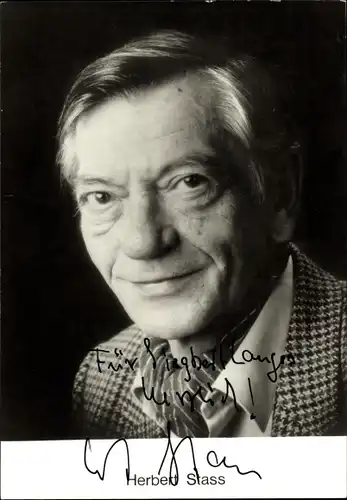 Ak Schauspieler Herbert Stass, Portrait, Autogramm