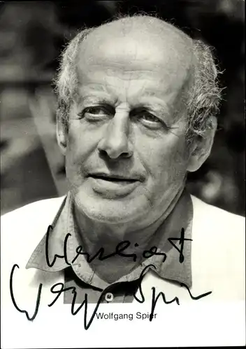 Ak Schauspieler Wolfgang Spier, Portrait, Autogramm