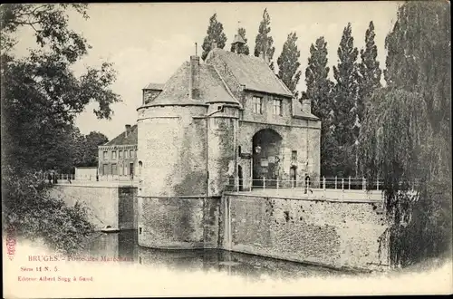 Ak Bruges Brügge Flandern Westflandern, Porte des Marechaux