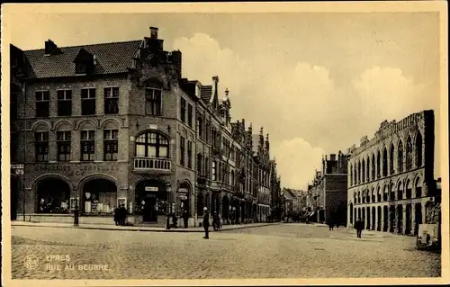 Ak Ypres Ypern Westflandern, Rue au Beurre