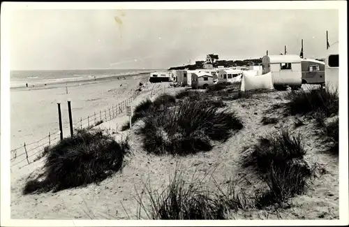 Ak La Panne De Panne Westflandern, Campingplatz, Strand