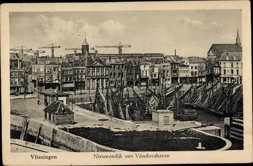 Ak Vlissingen Zeeland Niederlande, Nieuwendijk, Visschershaven