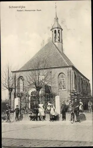 Ak Schoondijke Sluis Zeeland Niederlande, Nederl. Hervormde Kerk