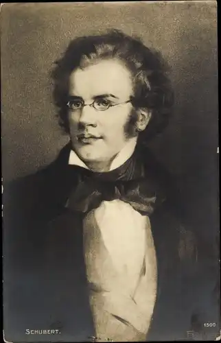 Künstler Ak Rumpf, Österreichischer Komponist Franz Schubert, Portrait