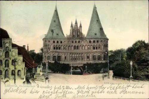 Ak Hansestadt Lübeck, Holstentor