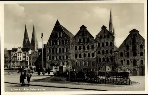 Ak Hansestadt Lübeck, Alte Salzspeicher