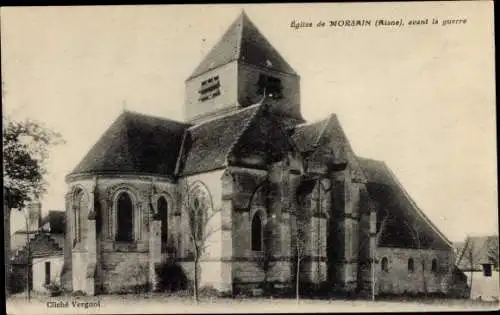 Ak Morsain Aisne, Kirche, vor dem Krieg