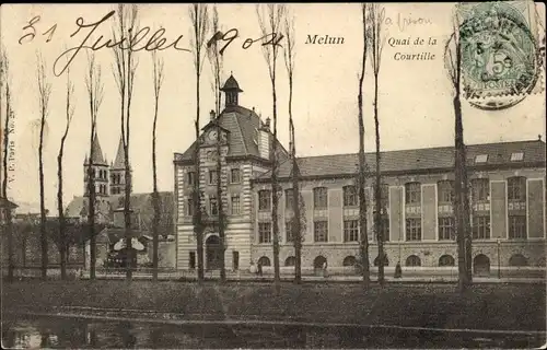 Ak Melun Seine et Marne, Quai de la Courtille